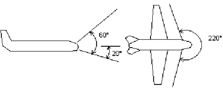 Figura 6.2: Campo visivo delle telecamere
