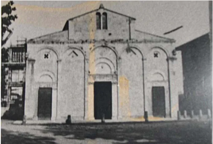 fig. 1.11 Telaio del campanile attuale della pieve in costruzione 