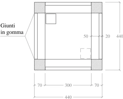 fig. 1.13 Sezione orizzontale generica del campanile 