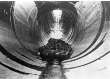 Figure 1.21– View of the catastrophic effects of cavitation inside Hoover Dam (AZ).  