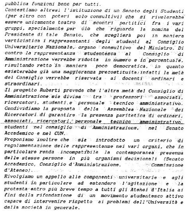 Figura 1 Occupazione di Lettere a Palermo. La scintilla del movimento. Fonte: CD-ROM. 