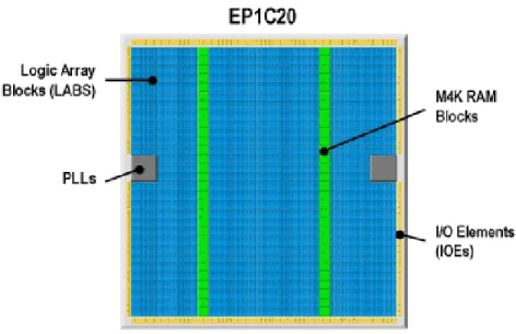 Figura 4-12: Schema del dispositivo FPGA EP1C20 della famiglia Cyclone 