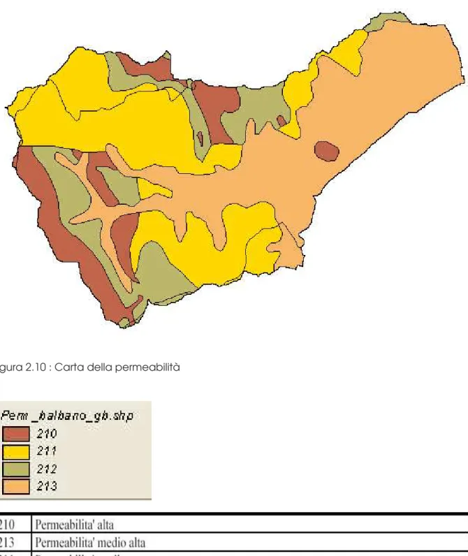 Figura 2.10 : Carta della permeabilità 