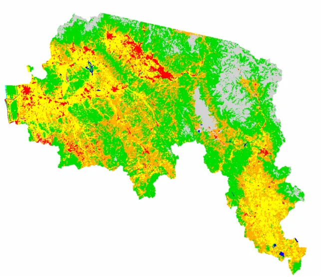 Fig 5.2 Immagine Landsat “01_02_15” (INGV) Classificata 