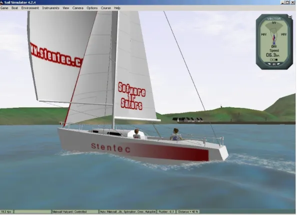 Fig. 2-12, Screenshot di Sail Simulator 4.2 