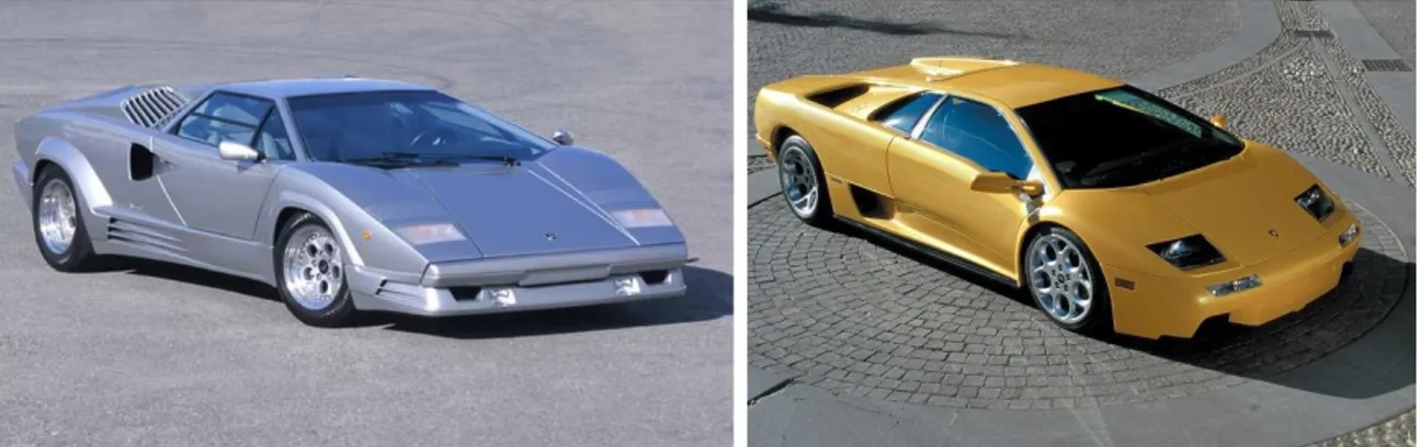 Figura 3.4 – Lamborghini Countach e Diablo. 
