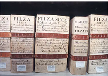 Figura 4: Filze di carteggio dei Cancellieri Comunicativi,  conservati nell’Archivio Storico Comunale di Castelfranco 56                                                  