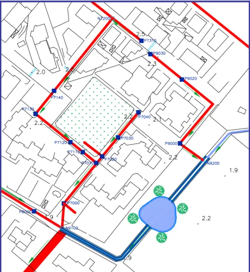 Fig. 5.5. Possibile posizione della vasca volano 2 