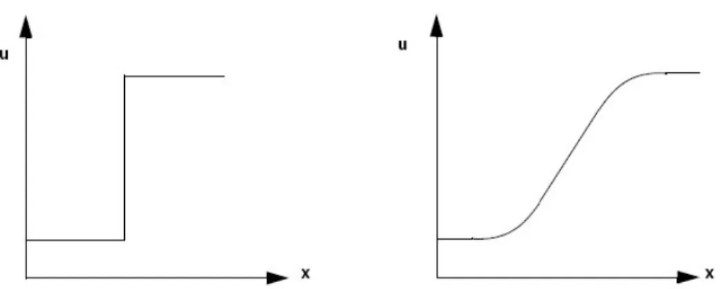 Fig. 3.4: visualizzazione della diffusione numerica 