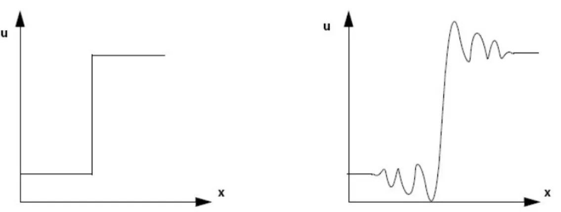 Fig. 3.6: visualizzazione della dispersione numerica 