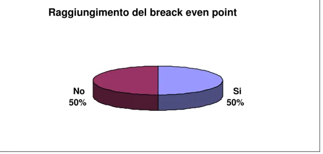 Figura 16 - Aziende che hanno raggiunto il Breack Even Point 