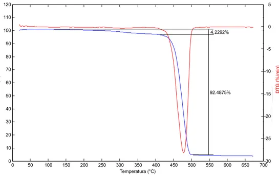 Figura 4.5.2.5: Curva termogravimetrica di 10IP2/PE1  