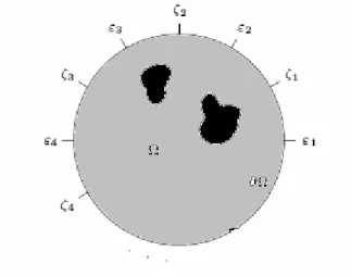Fig. 1.1 Design di un dispositivo OT. Le sorgenti ed i ricevitori sono posizioni sul bordo dell’oggetto [Tarvainen 2006]