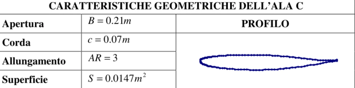 Tabella 6. 1 - Caratteristiche geometriche 