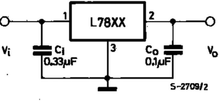 Figura 4.6: Regolatore di tensione con i due condensatori di ingresso e uscita