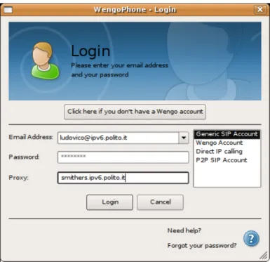 Figure A.7: Modified WengoPhone login window
