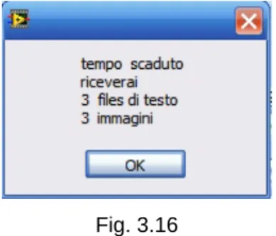 Fig. 3.17 : finestra di dialogo per la scelta dei percorsi e dei nomi dei files ricevuti 