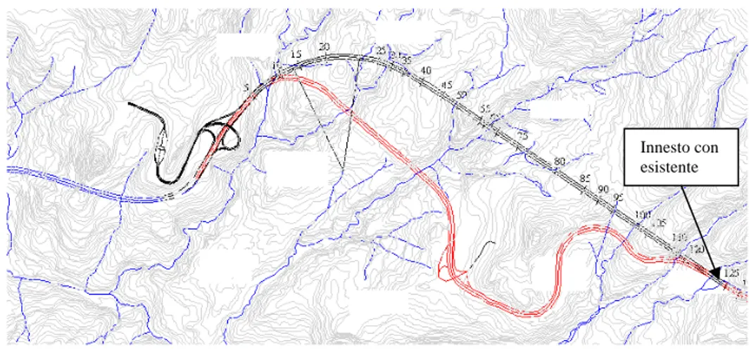 Figura 9: Variante alla Autostrada A15 - Soluzione II