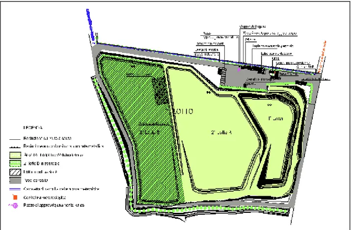 Figura 2.1 – Organizzazione della discarica Ecolevante 