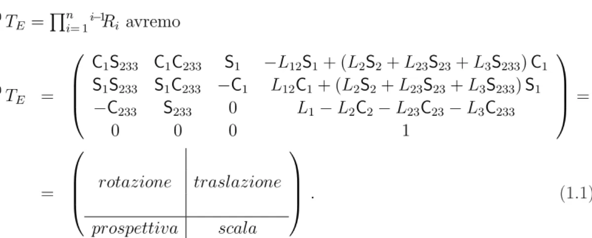 Figura 1.4: Proiezioni di una configurazione del SoftArm
