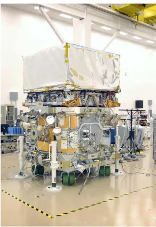 Figura 1.6: Il detector di GLAST: LAT (Large Area Telescope). Fonte: sito http://today.slac.stanford.edu/images/2007/lat-spacecraft-large.jpg
