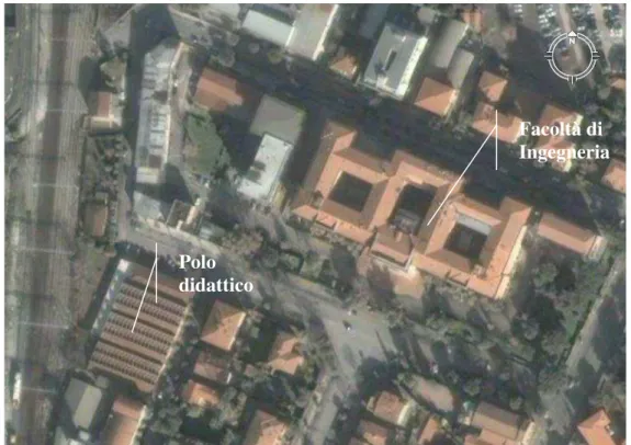 Figura 6.1 Foto dal satellite del Polo didattico 