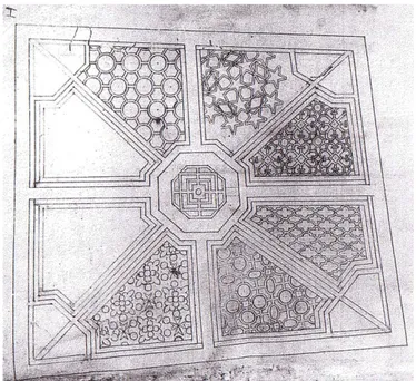Fig. 5: ms. 464, Biblioteca Universitaria, Pisa: pianta dell’orto botanico di Firenze