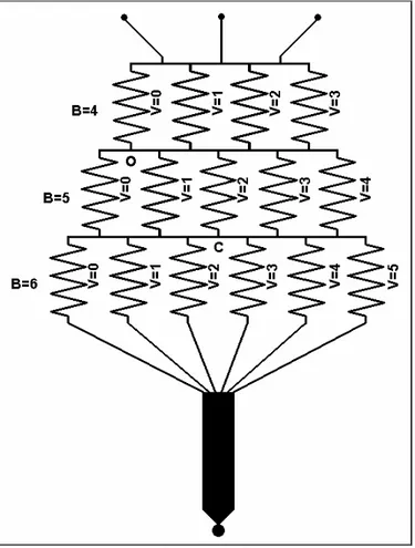 Figura 2.7 Nomenclatura nella rete microfluidica 