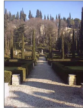Fig. 6 e 7 – Fotografie del giardino Giusti a Verona 