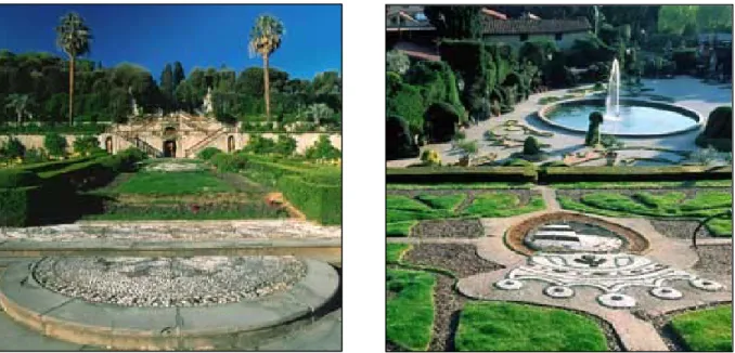Fig. 11 e 12 – Fotografie dei giardini di villa Garzoni a Collodi