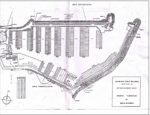 fig 3.3 - Mappa di Marina di Cala Galera. 