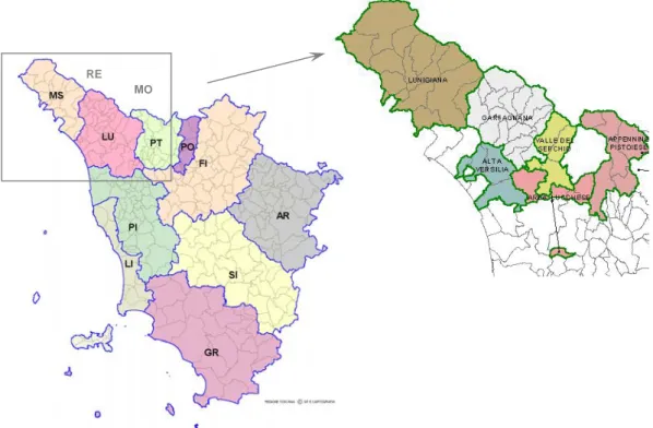 Fig. 2 – Localizzazione geografica della Garfagnana 