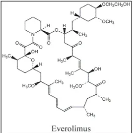 Fig. 5 Struttura molecolare dell’Everolimus  (Modificata da Bjormnsti MA and Houghton   PJ
