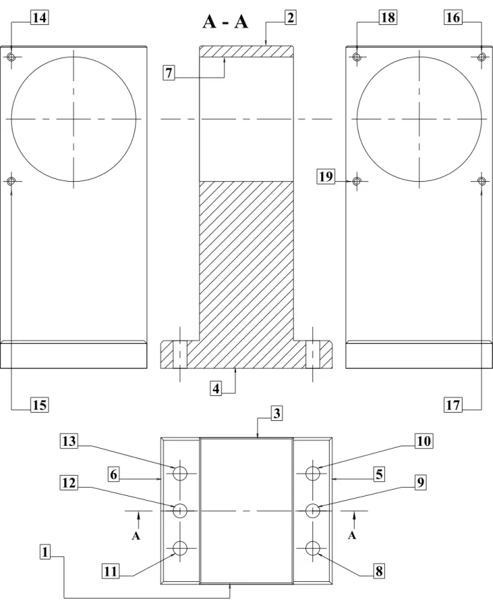 Figura A-4. Ciclo di lavorazione del supporto anteriore della piastra mobile. 