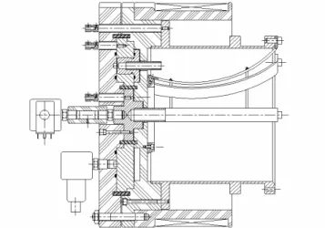 Fig. 1.3. Schema del motore HPT presente al Centrospazio 