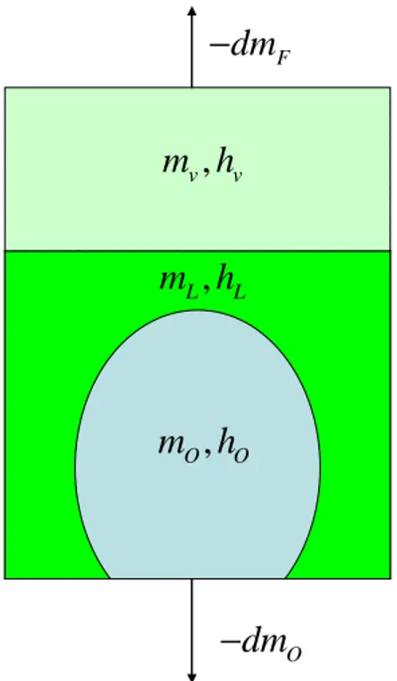 Figura 3.1 Rappresentazione schematica del serbatoio.
