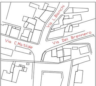 Figura II.18 – Intersezione semaforizzata: Via L.Bianchi-Via del Brennero-Via C.Matilde 