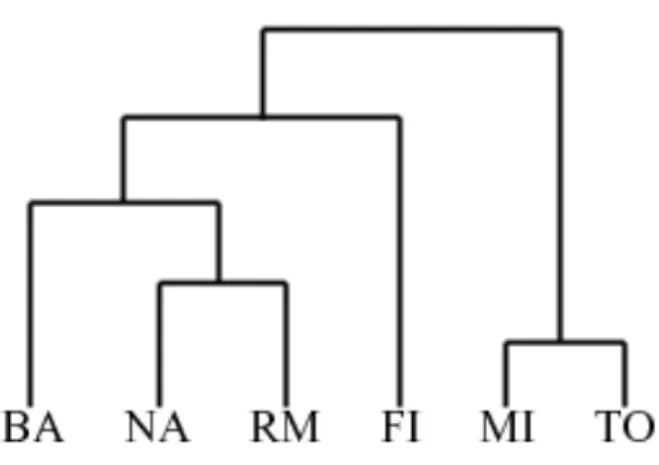 figura 7 : albero di cluster 