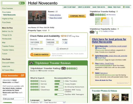 Figure 2.1: An example of a hotel summary page in TripAdvisor.