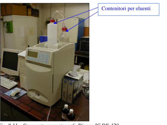 Fig. 8.12 – Schema di funzionamento del cromatografo. 