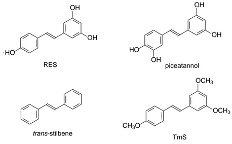 Fig. 11. Structure of stilbenoids used in the study. 