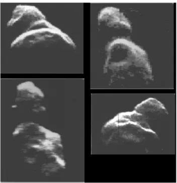 Figura 2.7: immagini radar dell’asteroide 4179 Toutatis ottenute l’8, 9, 10 e 13 dicembre 1992