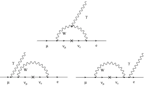 Figura 1.2: Diagrammi di F eynmann 
he 
ontribuis
ono al de
adimento µ