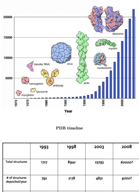 Figura 1.9: L’impressionante evoluzione del Protein Data Bank negli ultimi anni.