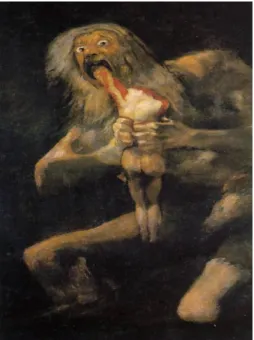 Fig.  11  -  GOYA.  Saturno  che  divora  uno  dei  figli,  1820-21.  Madrid.  “Quinta del sordo”