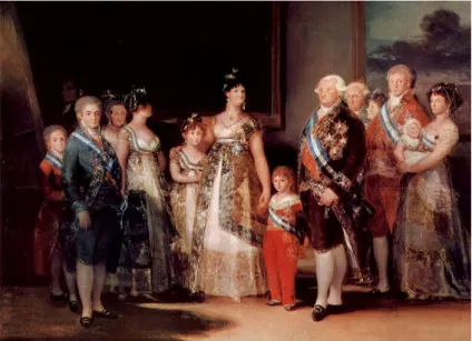 Fig.  13  -  GOYA.  La  famiglia  di  Carlo  IV,  1800-01.  Madrid.  Museo  del  Prado
