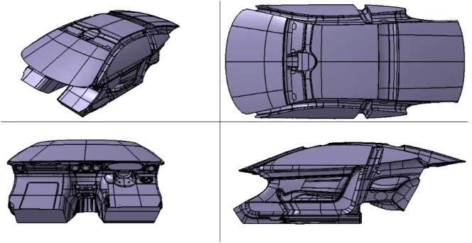 Figura 2.2 – Geometria dell’abitacolo della Ferrari 612 Scaglietti  