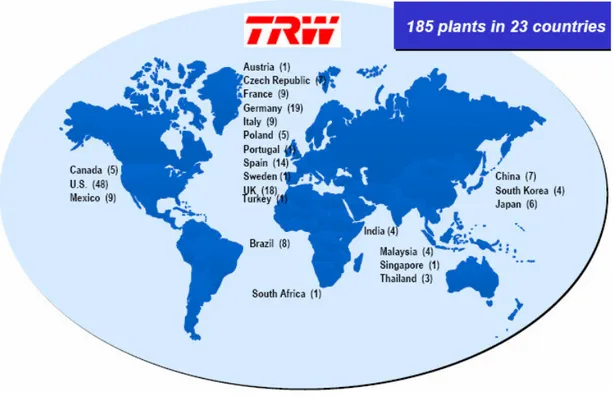 Figura 1.1    TRW nel mondo 