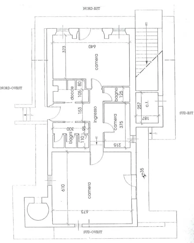 Figura 6 : Casale C, piano terra. 