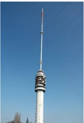 Figura 10 – La torre Gerbrandy che unisce le due tipologie auto-portante e strallata. 